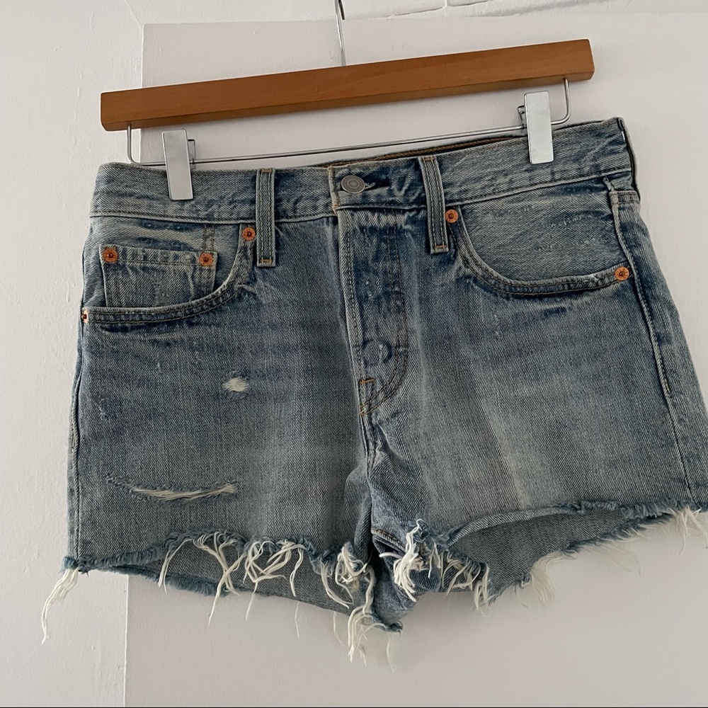 Levi’s distressed denim shorts